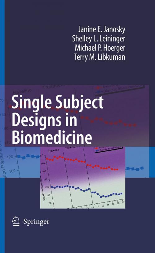 Cover of the book Single Subject Designs in Biomedicine by Janine E. Janosky, Shelley L. Leininger, Michael P. Hoerger, Terry M. Libkuman, Springer Netherlands