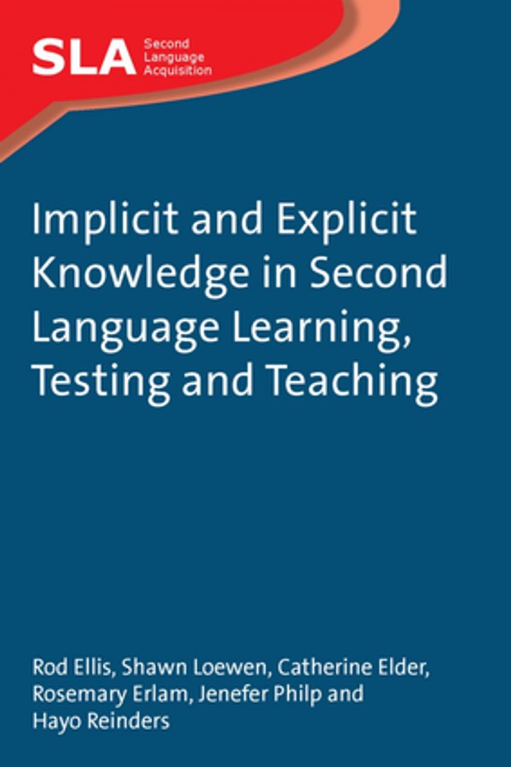 Big bigCover of Implicit and Explicit Knowledge in Second Language Learning, Testing and Teaching