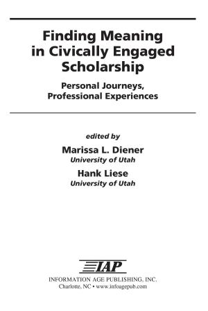 Cover of the book Finding Meaning in Civically Engaged Scholarship by Martin L. Maehr