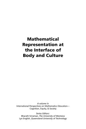 Cover of the book Mathematical Representation at the Interface of Body and Culture by Anja Brzezinski