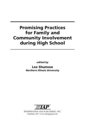 Cover of Promising Practices for Family and Community Involvement during High School