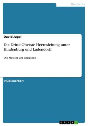 Cover of the book Die Dritte Oberste Heeresleitung unter Hindenburg und Ludendorff by Manuela Ickler