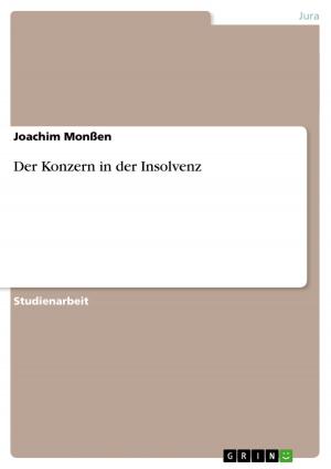Cover of the book Der Konzern in der Insolvenz by Jessica Menz