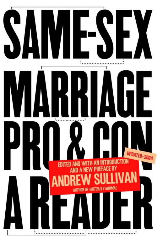 Cover of the book Same-Sex Marriage: Pro and Con by Andrew Sullivan, Knopf Doubleday Publishing Group