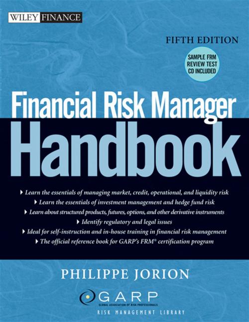 Cover of the book Financial Risk Manager Handbook by Philippe Jorion, GARP (Global Association of Risk Professionals), Wiley