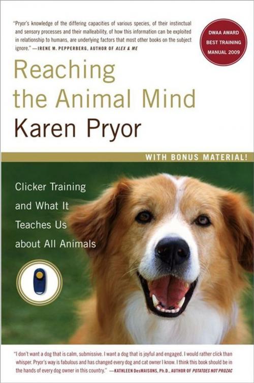 Cover of the book Reaching the Animal Mind by Karen Pryor, Scribner
