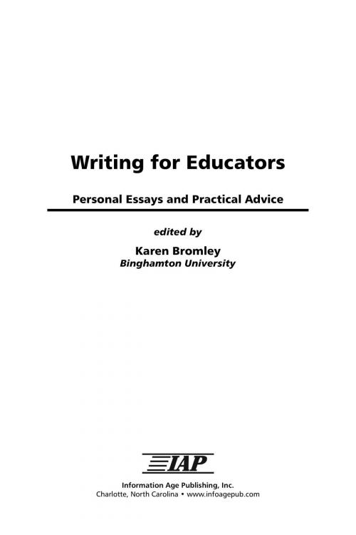 Cover of the book Writing for Educators by , Information Age Publishing