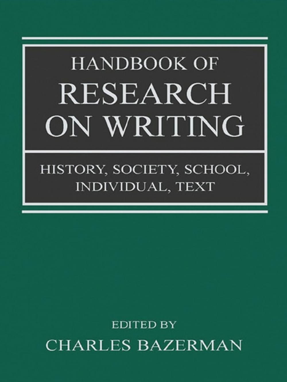 Big bigCover of Handbook of Research on Writing