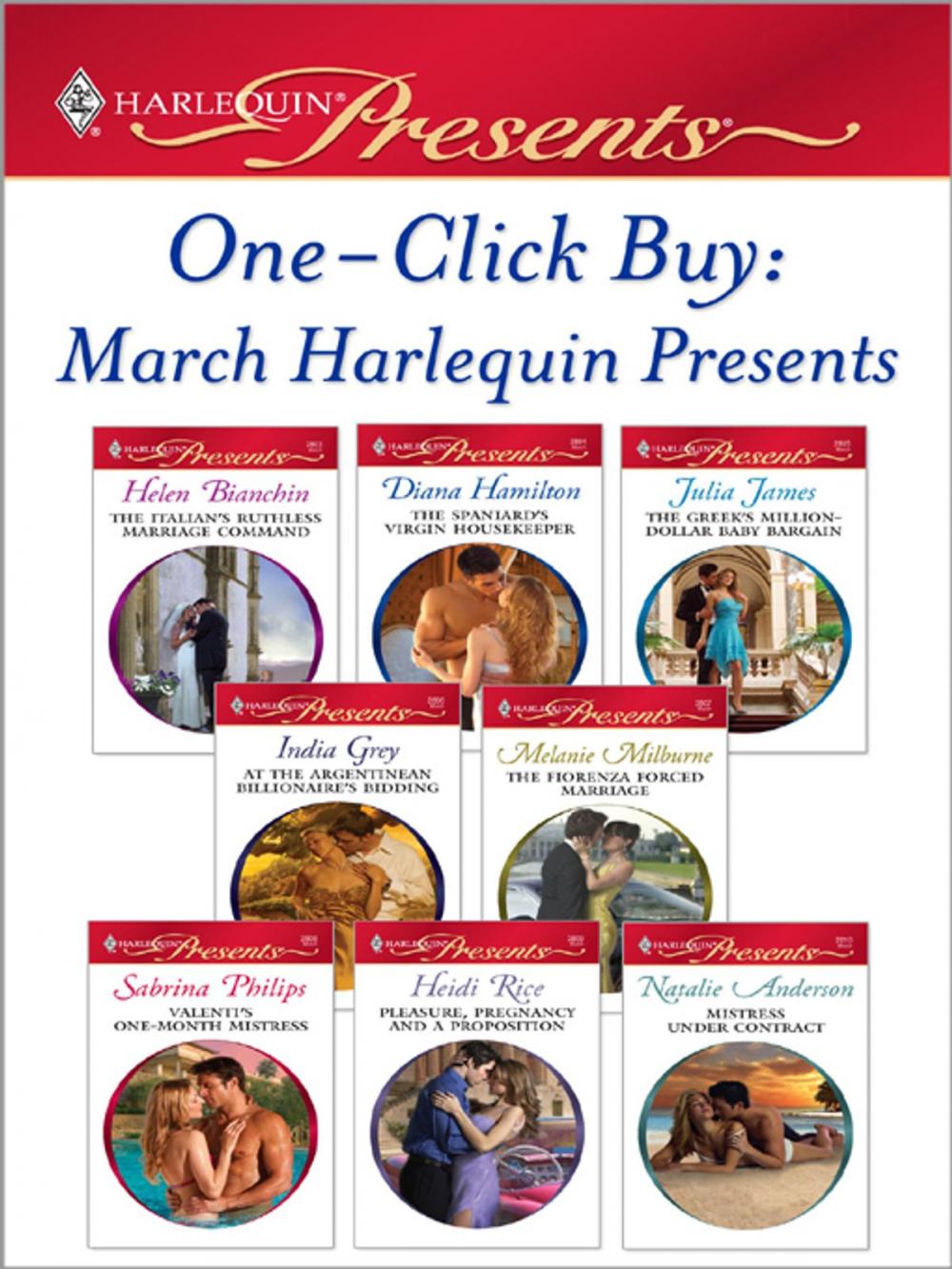 Big bigCover of One-Click Buy: March 2009 Harlequin Presents