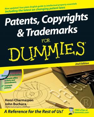Cover of the book Patents, Copyrights and Trademarks For Dummies by Robert Ross