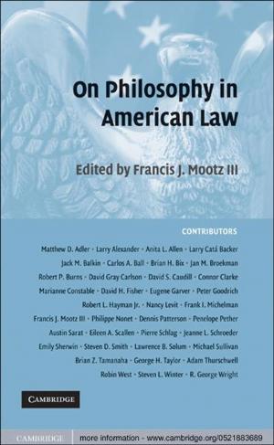 bigCover of the book On Philosophy in American Law by 