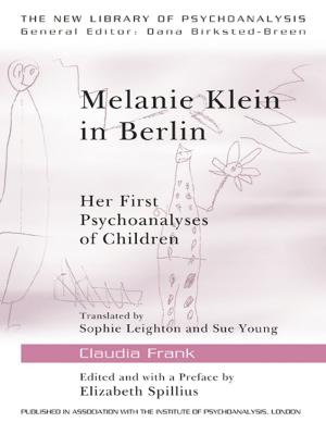 Cover of the book Melanie Klein in Berlin by Elizabeth Elliott