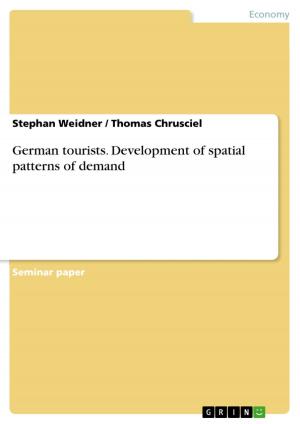 Book cover of German tourists. Development of spatial patterns of demand