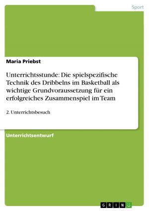 Cover of the book Unterrichtsstunde: Die spielspezifische Technik des Dribbelns im Basketball als wichtige Grundvoraussetzung für ein erfolgreiches Zusammenspiel im Team by Christoph Eydt