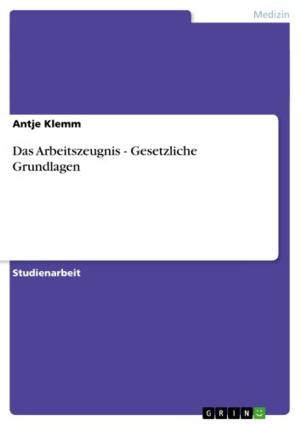 Cover of the book Das Arbeitszeugnis - Gesetzliche Grundlagen by Silke Labudda