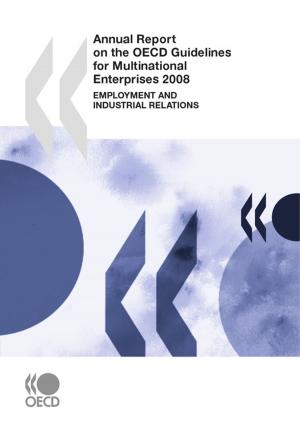 Cover of Annual Report on the OECD Guidelines for Multinational Enterprises 2008