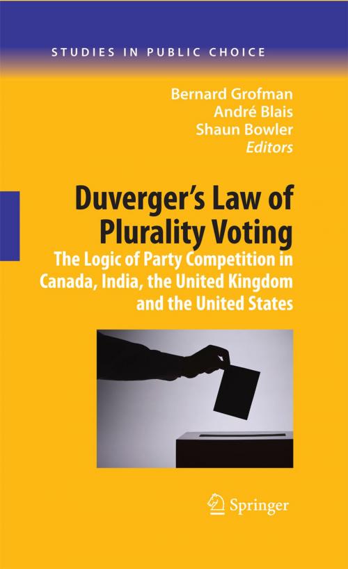 Cover of the book Duverger's Law of Plurality Voting by , Springer New York