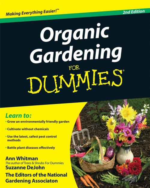 Cover of the book Organic Gardening For Dummies by Ann Whitman, Suzanne DeJohn, The National Gardening Association, Wiley
