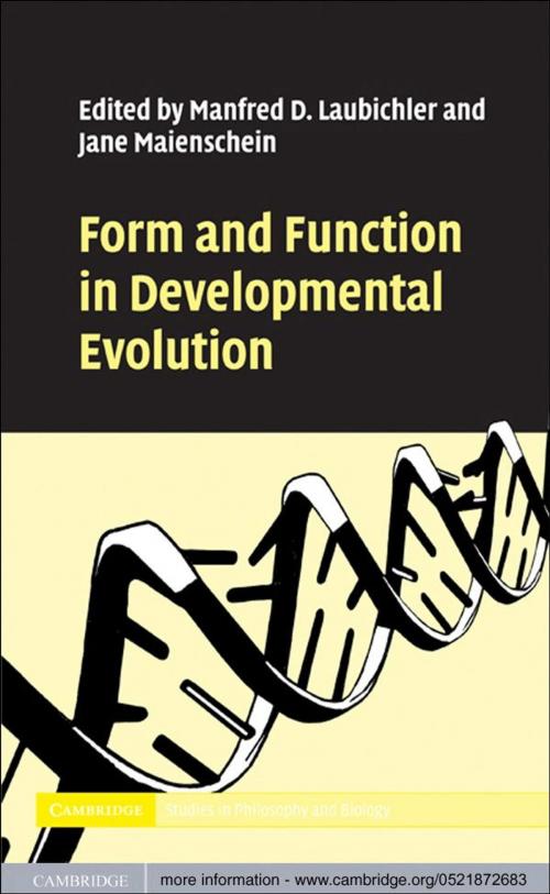 Cover of the book Form and Function in Developmental Evolution by , Cambridge University Press