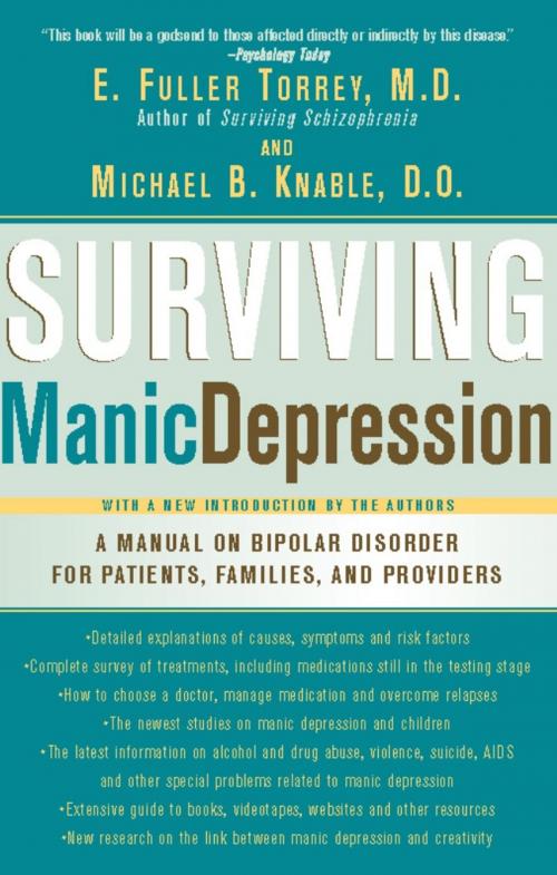 Cover of the book Surviving Manic Depression by E. Fuller Torrey, M.D., Michael B. Knable, D.O., Basic Books