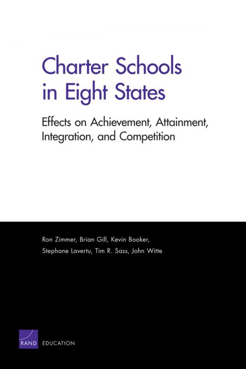 Cover of the book Charter Schools in Eight States by Ron Zimmer, Brian Gill, Kevin Booker, Stephane Lavertu, Tim R. Sass, RAND Corporation
