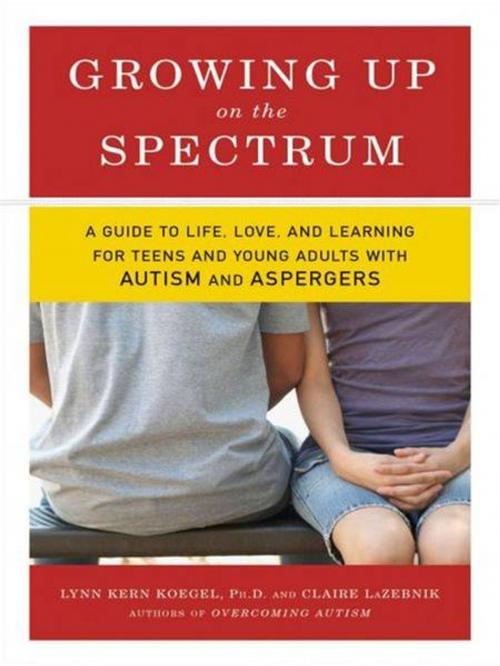 Cover of the book Growing Up on the Spectrum by Claire LaZebnik, Lynn Kern Koegel, Ph.D., Penguin Publishing Group