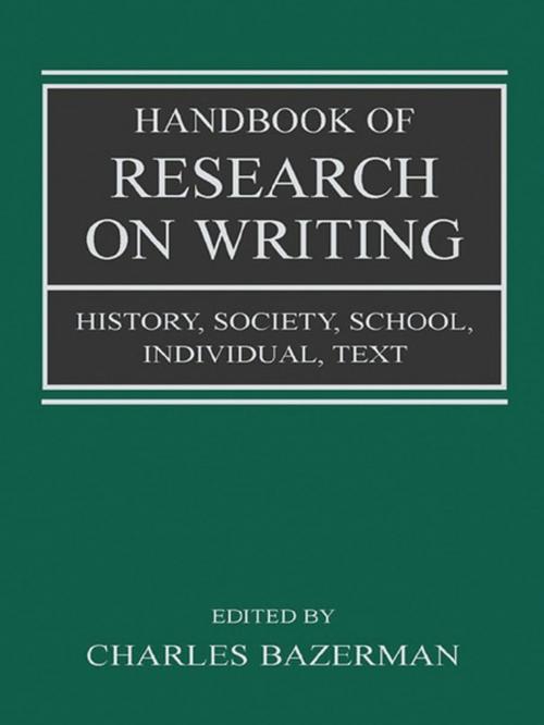Cover of the book Handbook of Research on Writing by , Taylor and Francis