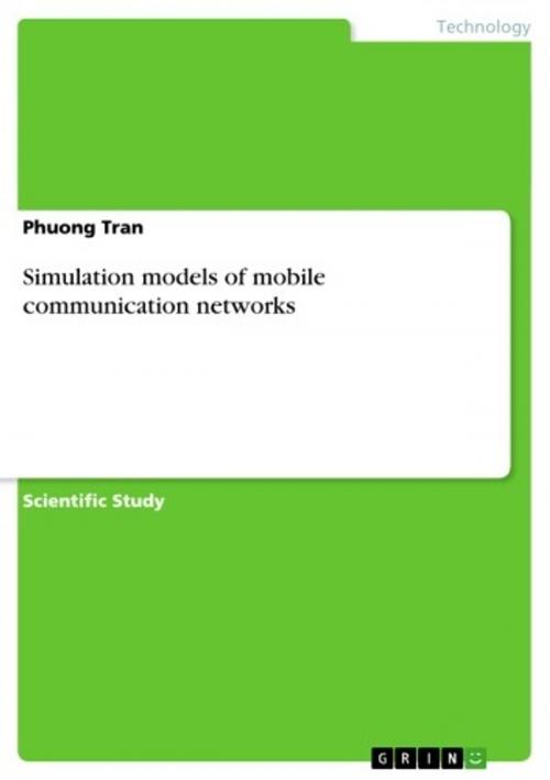 Cover of the book Simulation models of mobile communication networks by Phuong Tran, GRIN Publishing