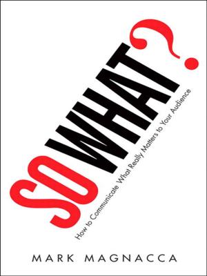 Cover of the book So What? by David Prall, Jean Marc Barozet, Anthony Lockhart, Nir Ben-Dvora, Bradley Edgeworth