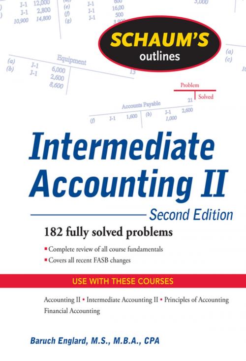 Cover of the book Schaum's Outline of Intermediate Accounting II, 2ed by Baruch Englard, McGraw-Hill Education