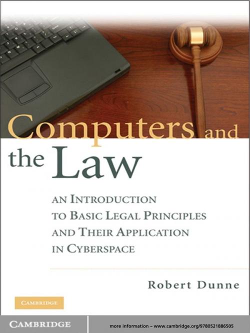Cover of the book Computers and the Law by Robert Dunne, Cambridge University Press