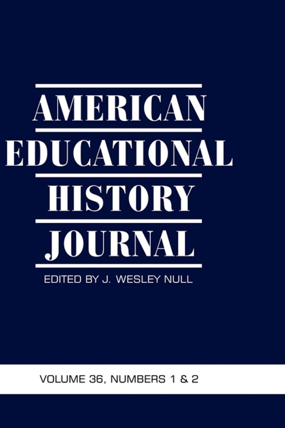 Big bigCover of American Educational History Journal