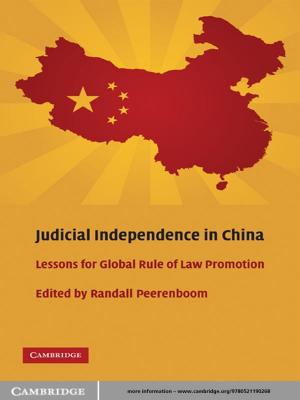 Cover of the book Judicial Independence in China by Jonathan W. Godt, Ning Lu