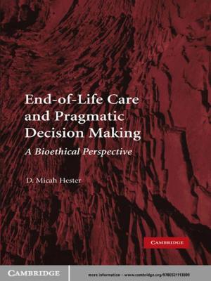 Cover of the book End-of-Life Care and Pragmatic Decision Making by Claudia Strauss