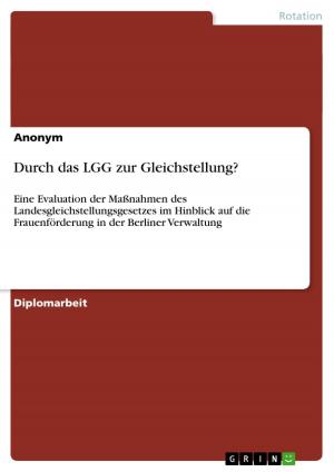 Cover of the book Durch das LGG zur Gleichstellung? by Florian Kalbassi