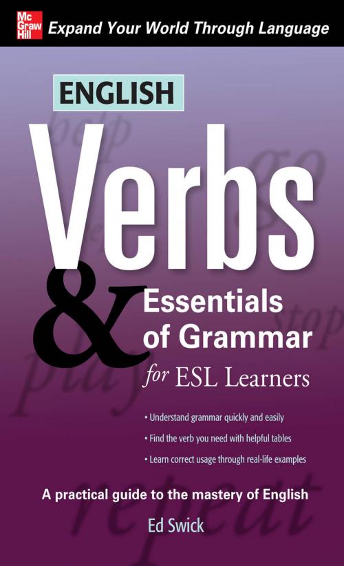 Cover of the book English Verbs & Essentials of Grammar for ESL Learners by Ed Swick, McGraw-Hill Education