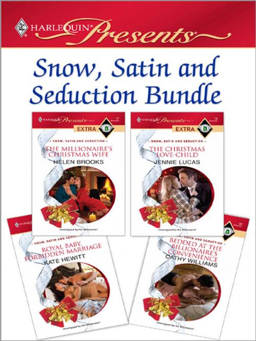 Cover of the book Snow, Satin and Seduction Bundle by Helen Brooks, Jennie Lucas, Kate Hewitt, Cathy Williams, Harlequin