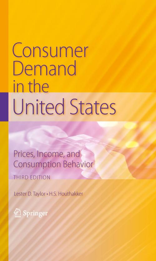 Cover of the book Consumer Demand in the United States by Lester D. Taylor, H.S. Houthakker, Springer New York