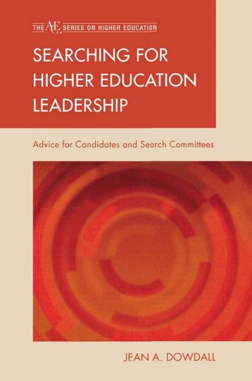 Cover of the book Searching for Higher Education Leadership by Jean A. Dowdall, Rowman & Littlefield Publishers