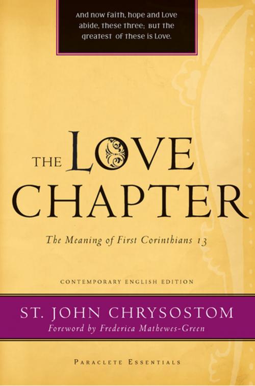 Cover of the book The Love Chapter by St. John Chrysostom, Paraclete Press