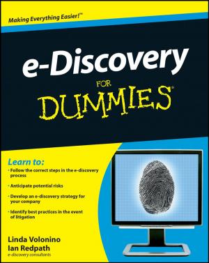 Cover of the book e-Discovery For Dummies by Kim Heldman, Vanina Mangano, Brett Feddersen