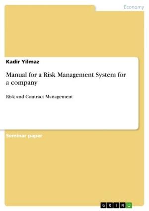 Cover of the book Manual for a Risk Management System for a company by Sven-David Müller