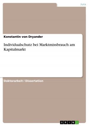 Cover of the book Individualschutz bei Marktmissbrauch am Kapitalmarkt by Marion Luger