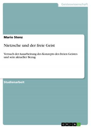 Cover of the book Nietzsche und der freie Geist by Elena Holzheu