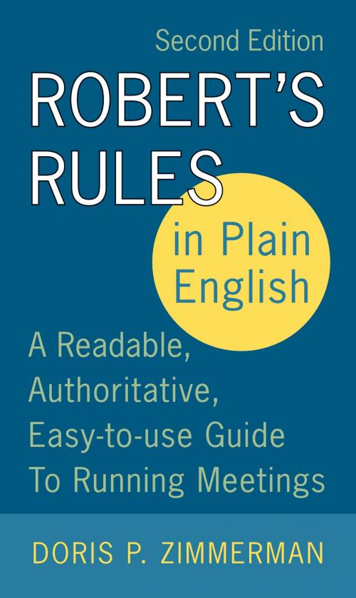 Cover of the book Robert's Rules in Plain English 2e by Doris P. Zimmerman, HarperCollins e-books