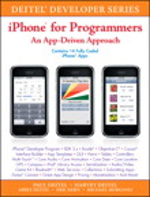 Cover of the book iPhone for Programmers by Harvey M. Deitel, Abbey Deitel, Eric Kern, Michael Morgano, Paul Deitel, Pearson Education