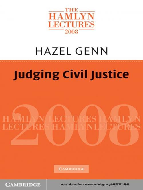Cover of the book Judging Civil Justice by Hazel Genn, Cambridge University Press