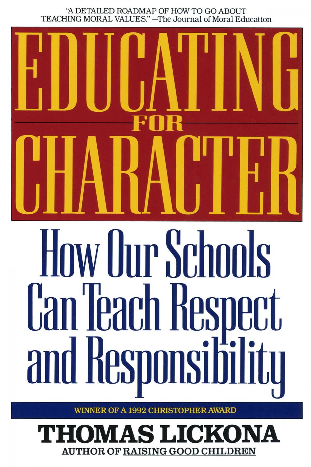 Big bigCover of Educating for Character