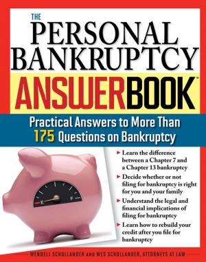 Book cover of Personal Bankruptcy Answer Book: Practical Answers to More than 175 Questions on Bankruptcy
