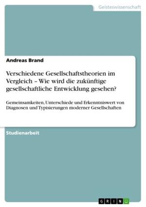 Cover of the book Verschiedene Gesellschaftstheorien im Vergleich - Wie wird die zukünftige gesellschaftliche Entwicklung gesehen? by Sandra Schmidt